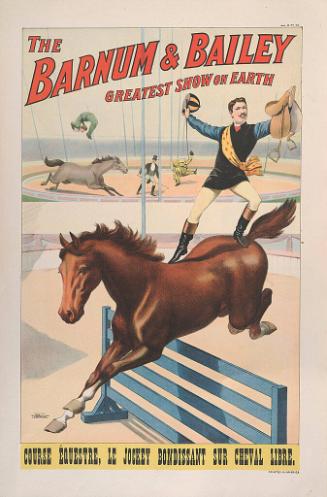Barnum & Bailey: Course Equestre Le Jockey Bondissant Sur Cheval Libre