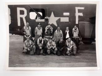 Group portrait of a flight crew from the 486th Bombardment Group, 1944-1945