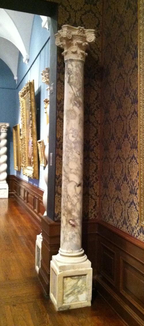 Column with square base and Corinthian capital