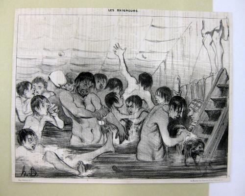 The Bathers (Les Baigneurs), illustration from Le Charivari