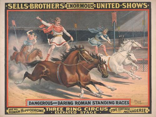 Sells Bros. Enormous United Shows:Roman Standing Races