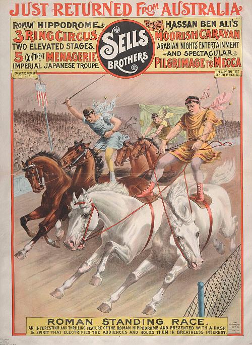 Sells Bros. & Hassan Ben Ali's Moorish Caravan: Roman Standing Race