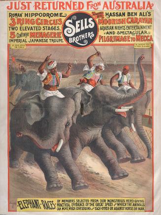 Sells Bros. & Hassan Ben Ali's Moorish Caravan: Elephant Races