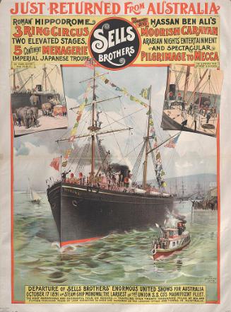 Sells Bros. & Hassan Ben Ali's Moorish Caravan: Departure of Sells Bros. Enormous United Shows for Australia