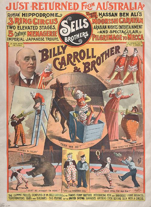 Sells Bros. & Hassan Ben Ali's Moorish Caravan: Billy Carroll and Brother