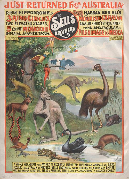 Sells Bros. & Hassan Ben Ali's Moorish Caravan: A Whole Menagerie and Aviary