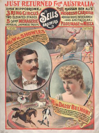 Sells Bros. & Hassan Ben Ali's Moorish Caravan: Mr. William Showles and Miss Daisy Belmont