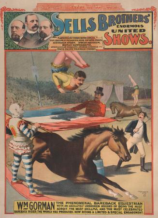 Sells Bros. Enormous United Shows: William Gorman Bareback Equestrian