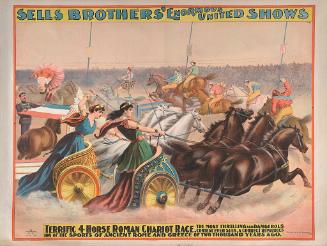 Sells Bros. Enormous United Shows:Roman Chariot Race