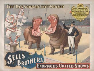 Sells Bros. Big Show Of The World: Male Hippo And Female Companion