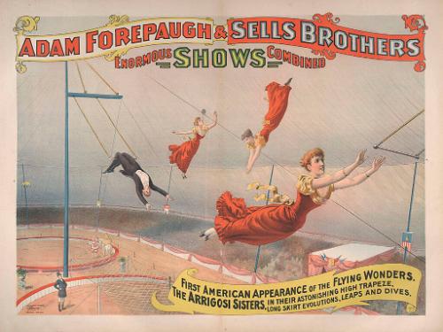 Forepaugh-Sells Enormous Shows Combined: Flying Wonders The Arrigosi Sisters