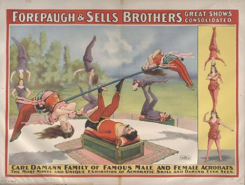 Forepaugh-Sells Great Consolidated: Carl Damann Male & Female Acrobats