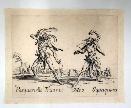 "Pasquariello Truonno and Meo Squaquara", from Balli di Sfessania