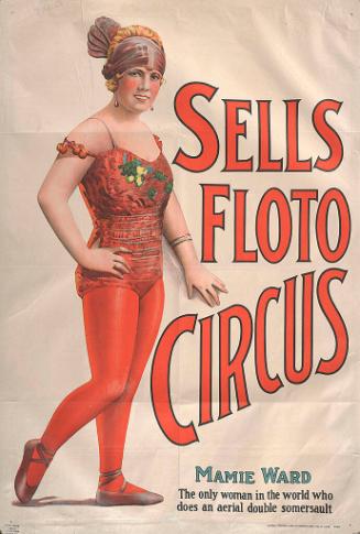Sells Floto: Mamie Ward In Aerial Double Somersault