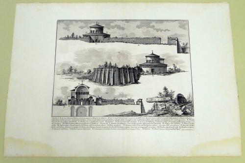 Avanzo della gran fabbrica sepolcrale, aggiunta al mausoleo di Costanza...(from Le Antichita Romane series)