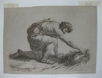 Kneeling Male Figure with Ewer, 1791 in Moses Striking Water from the Rock . . .