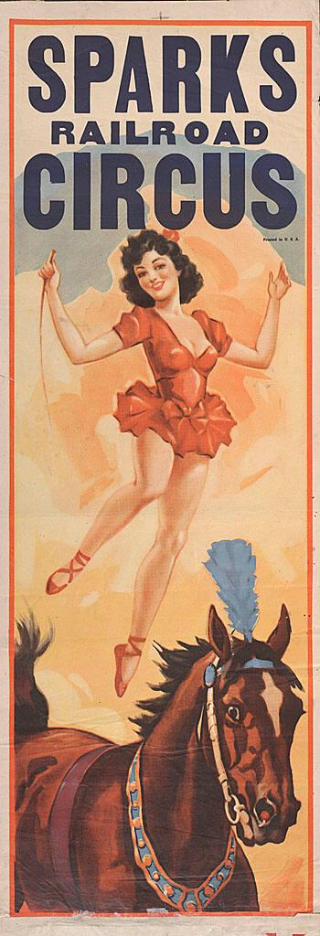 Sparks Railroad Circus: Bareback Act