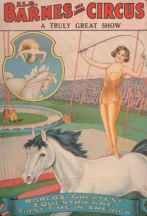 Al. G. Barnes Circus: Equestrienne