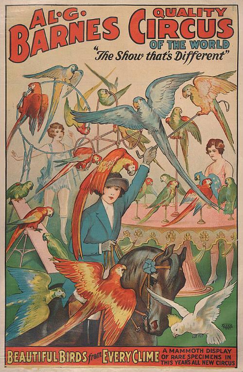 Al. G. Barnes Circus: Beautiful Birds From Every Clime