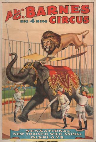 Al. G. Barnes Circus: Lion and Elephant Act