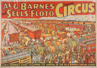 Al. G. Barnes-Sells Floto Combined Circus: Trains Unloading