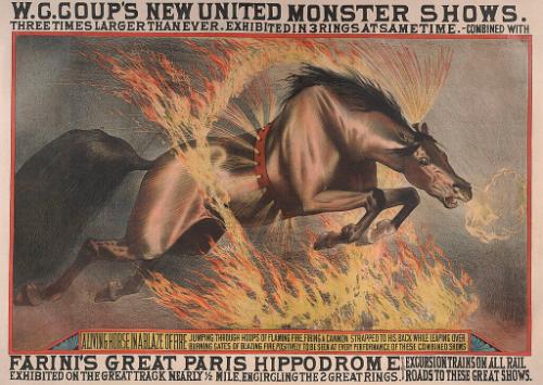 W.C. Coup: A Living Horse In a Blaze of Fire
