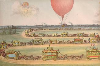 Unknown: Balloon Floating Over Winding Parade