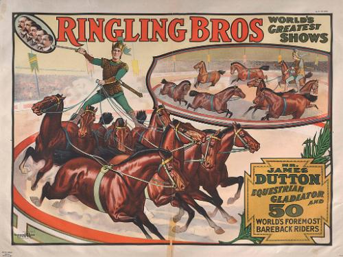 Ringling Brothers: Mr. James Dutton Equestrian Gladiator