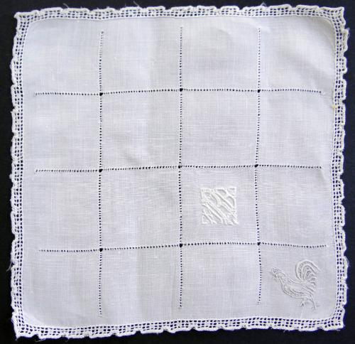 Set of 56 napkins featuring a rooster motif