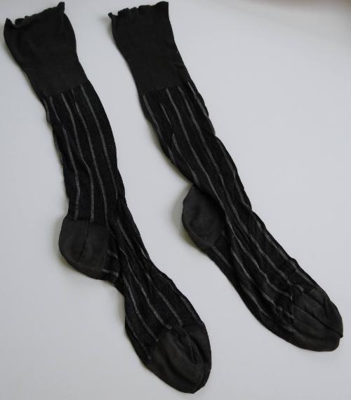 Pair of Black Striped Men's Socks