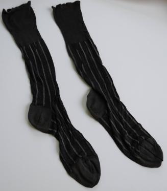 Pair of Black Striped Men's Socks