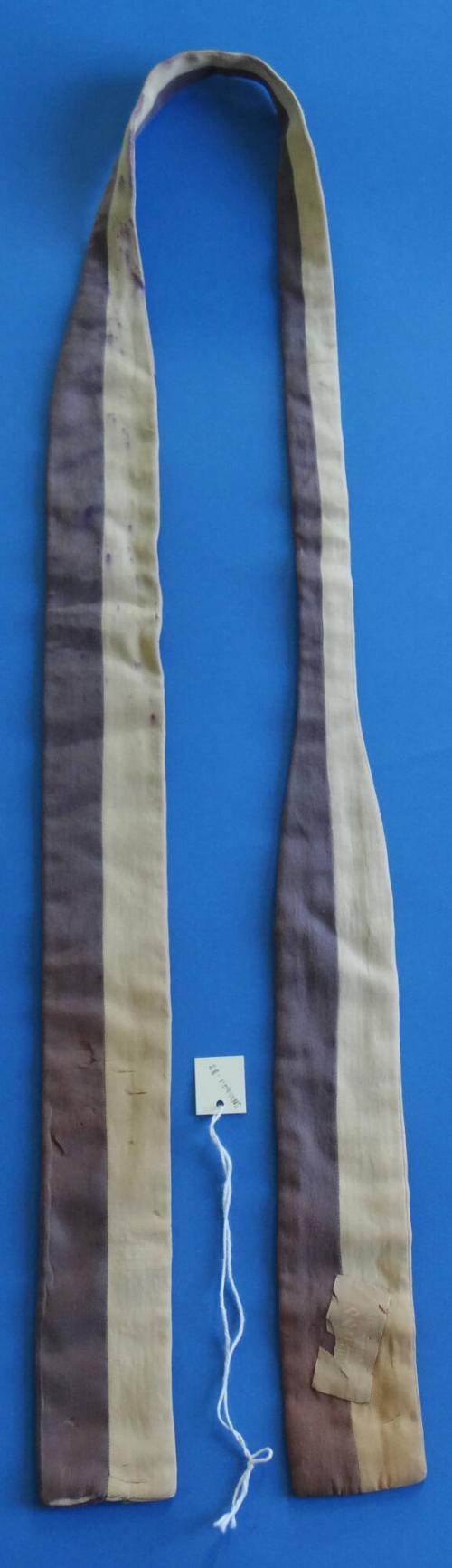 Taupe Brown and White Vertically Striped Tie