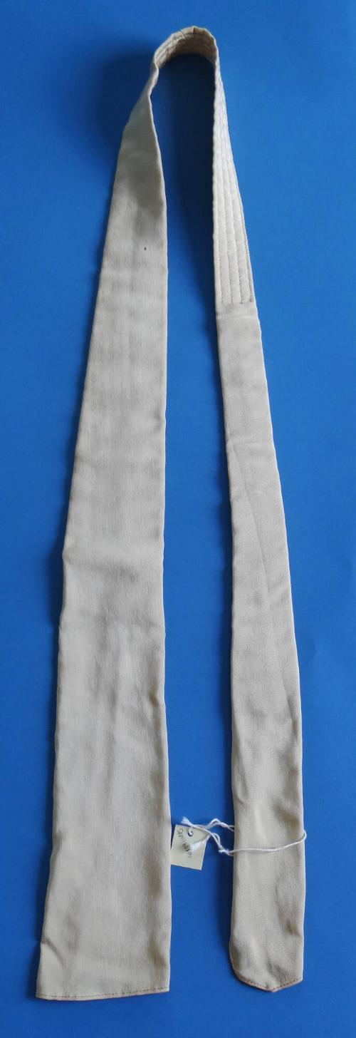 Thick White Tie of Thin Silk