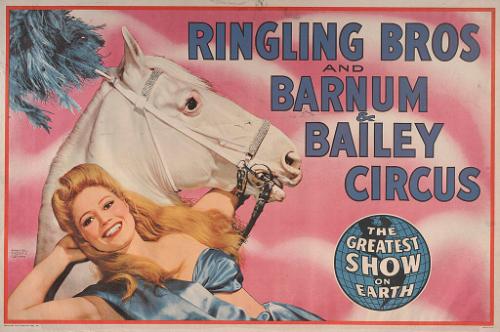 Ringling Bros. and Barnum & Bailey: Lady and White Horse