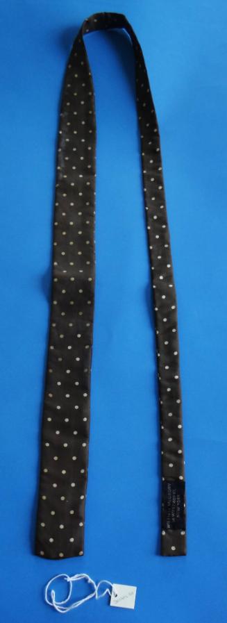 Brown Tie with Ivory Polka Dots