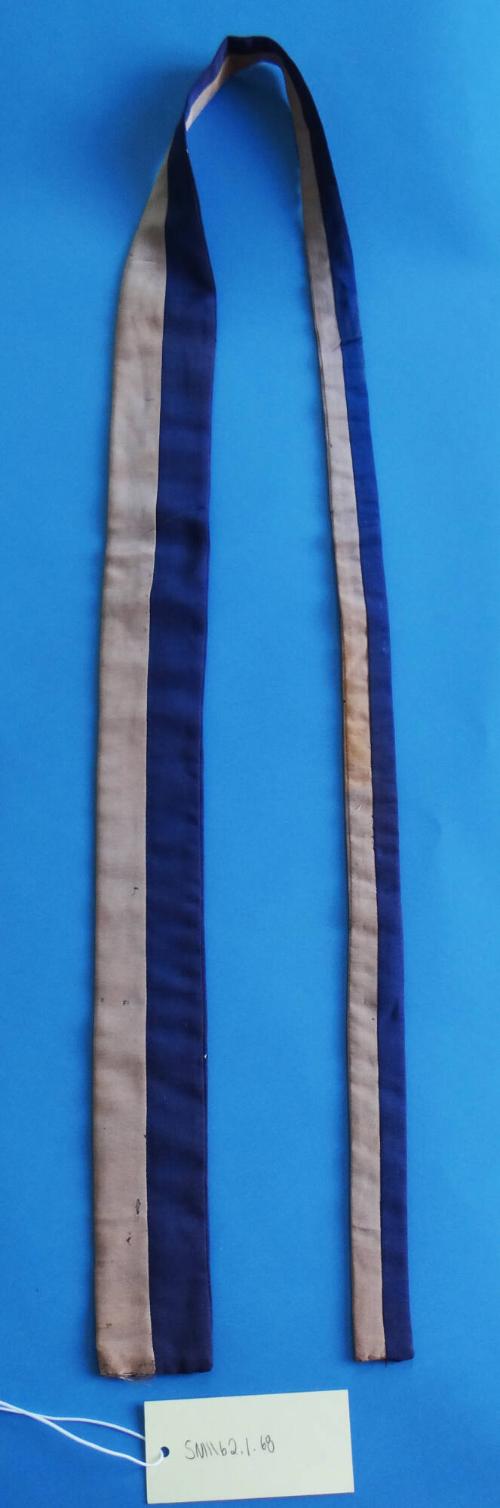 Tan and Blue Vertically Striped Tie
