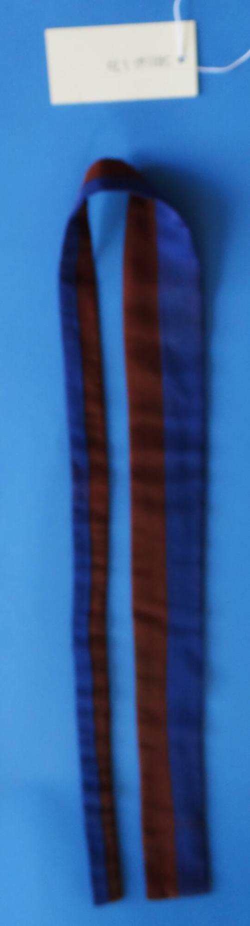 Brown and Blue Vertically Striped Tie