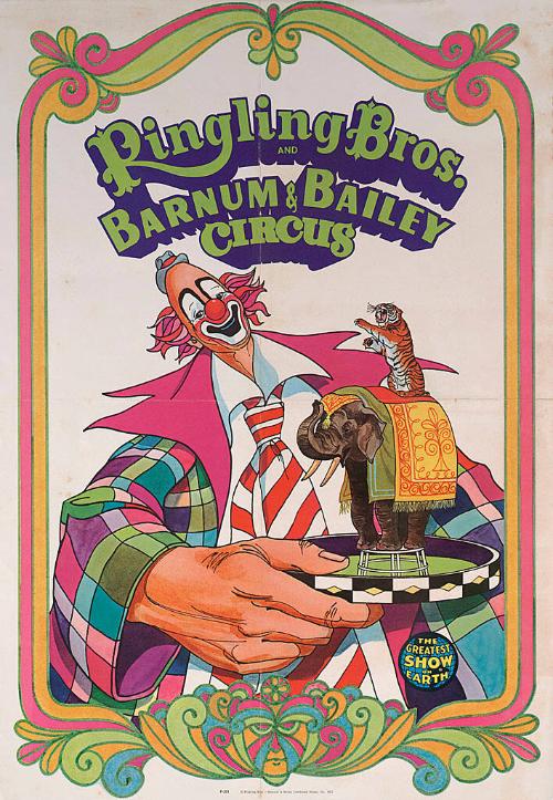 Ringling Bros. and Barnum & Bailey: Lou Jacobs With Elephant and Tiger