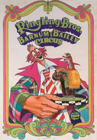 Ringling Bros. and Barnum & Bailey: Lou Jacobs With Elephant and Tiger