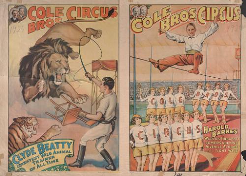 Cole Bros.: Clyde Beatty Greatest Animal Trainer and Harold Barnes Juvenile Acrobat