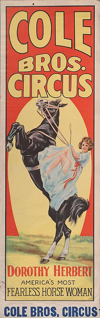 Cole Bros.: Dorothy Herbert, Fearless Horse Woman