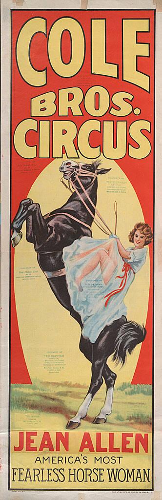 Cole Bros.: Jean Allen, Fearless Horse Woman