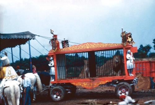Lion Cage Entering Big Top