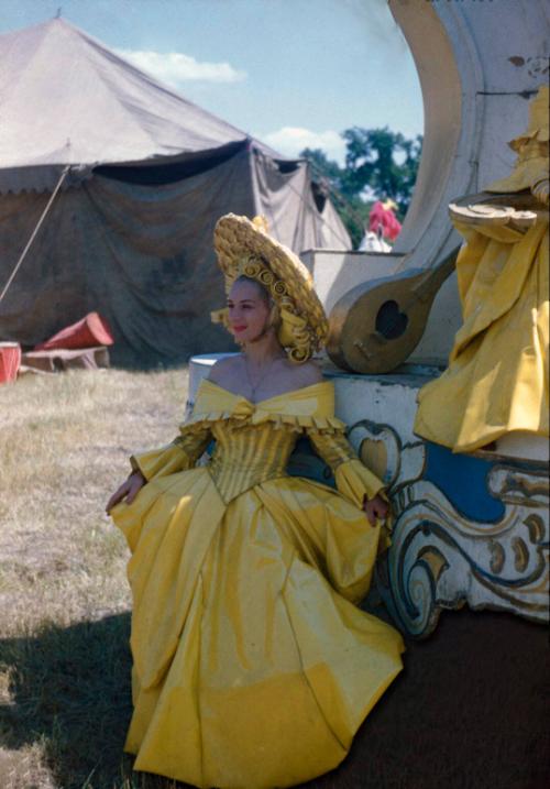 Lady in Yellow Costume