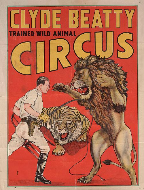 Clyde Beatty: Clyde Beatty with Whip