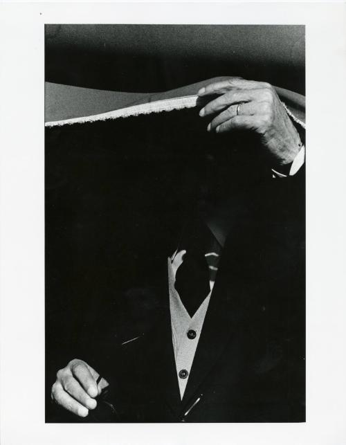 Ralph Gibson, American, born 1939, Antiquities Dealer, Rome, 1984, Gelatin silver print, Gift o…