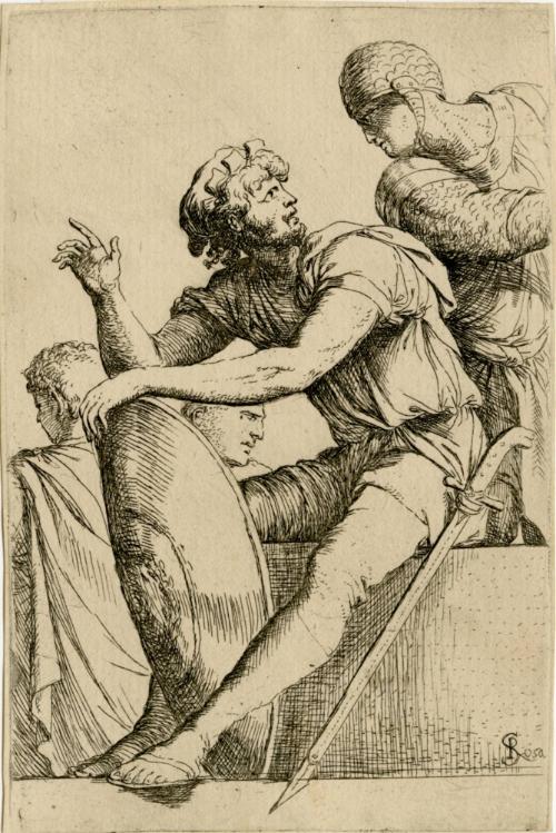 Salvator Rosa, 1615-1673, Figurine, 17th century, Etching on paper, Museum purchase, 1971, SN86…