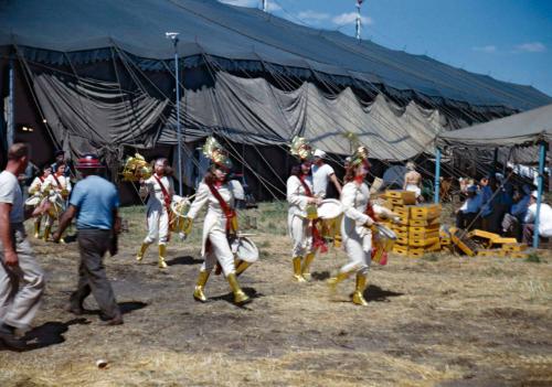 Female Performers exiting Big Top