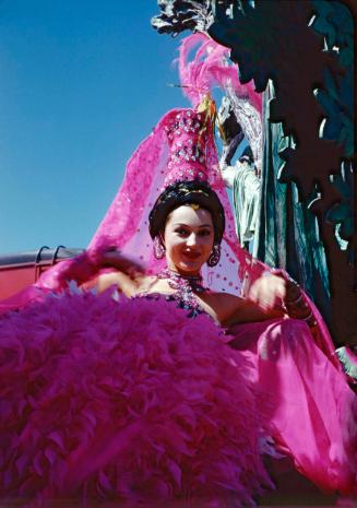 Rita Schroeder in Pink Ruffled Costume