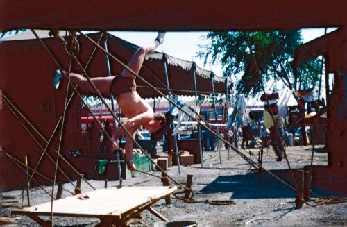 Harold Alzana doing a trick in the Back Yard
